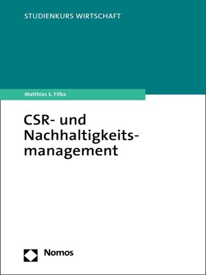 cover image of CSR- und Nachhaltigkeitsmanagement